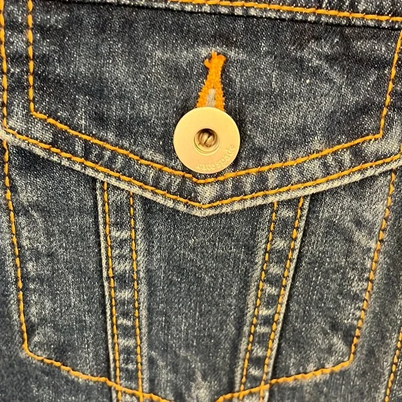 NWT Kate Spade trucker style denim jean jacket in indigo blue. - Picture 3 of 7